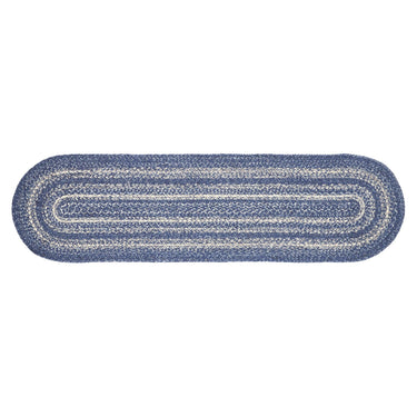 Great Falls Blue Jute Braided Oval Runner 13x48 VHC Brands - The Fox Decor